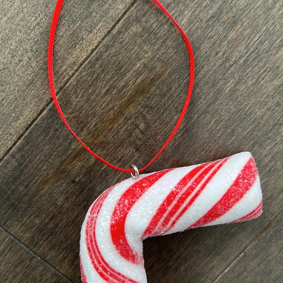 MICHAELS Letter “C” Candy Cane Christmas Holiday Ornament, Sparkle Tree Decor - Picture 3 of 8